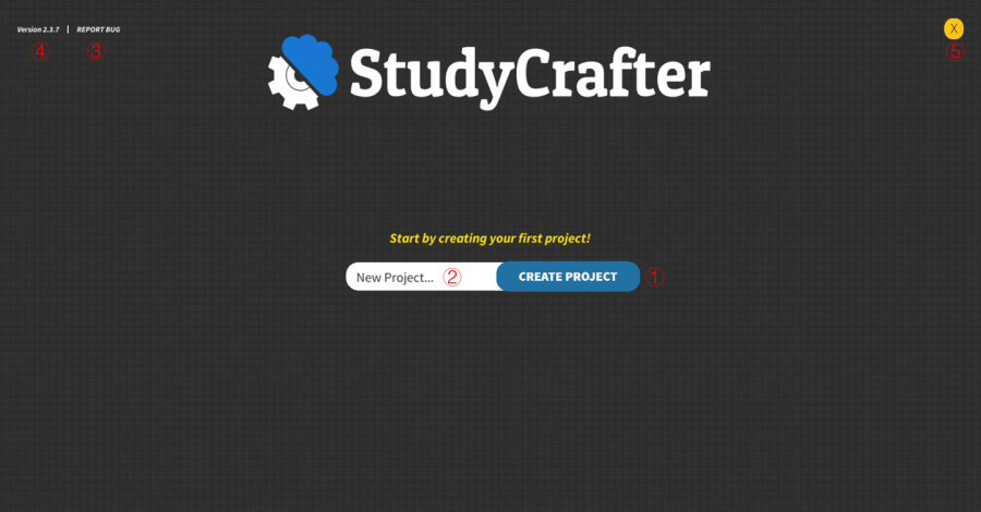 studycrafter_homepage_noprojects.png